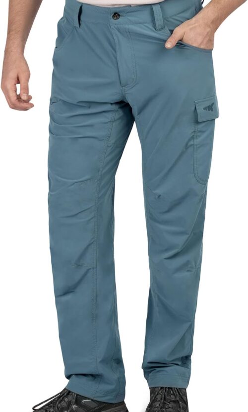 KastKing Wind Crest Fishing Hiking Pants, Water Repellent Lightweight Mens Travel Climbing Pants, UPF 50+ Stretch Material