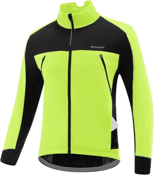 baleaf Men's Winter Jacket Windproof Softshell Thermal Warm Pockets Cycling Running Mountain Biking Cold Weather Gear