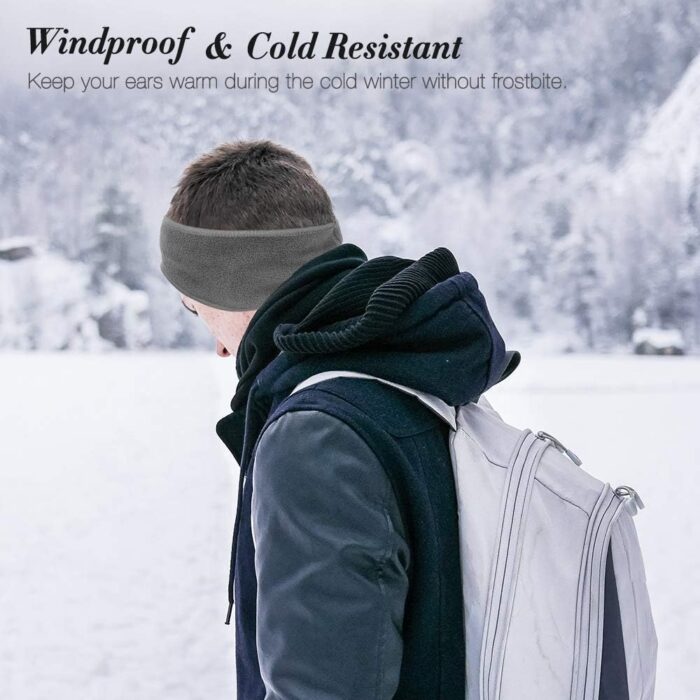 Ear Warmers Headband, Fleece Earmuffs Running Headband Winter Ear Covers Moisture Wicking Ski Sport Headband for Men & Women (19.2 inches, One Size, Cycling) - Image 5
