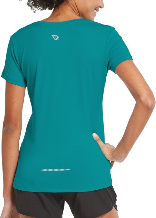 baleaf Women's Short Sleeve Running Workout Shirts Athletic Tops Lightweight Quick Dry Training Yoga Crewneck