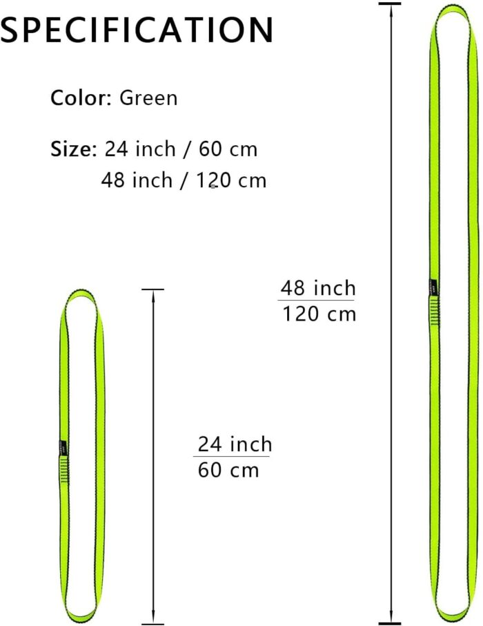 18MM Nylon Climbing Sling Runner 23KN CE2008/EN566 Rock Climbing Webbing Straps for Outdoor Climbing, Rappelling, Swing, Yoga Hammock etc - Image 3