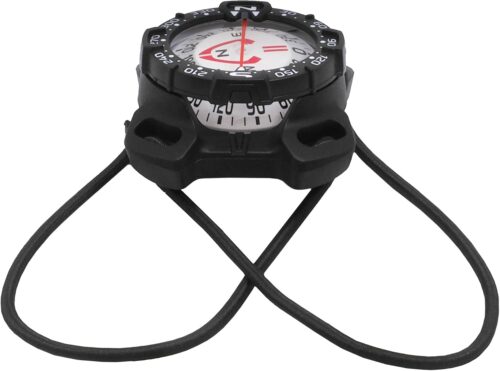 Bungee Mount Compass - Glow in the Dark, Waterproof Dive Compass for Scuba, Kayak - Diving Accessories