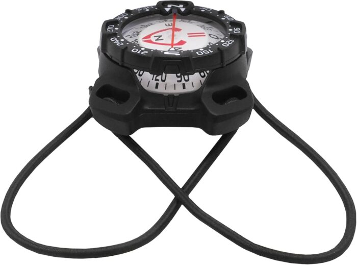 Bungee Mount Compass - Glow in the Dark, Waterproof Dive Compass for Scuba, Kayak - Diving Accessories