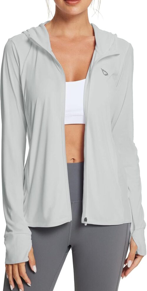 baleaf Women's UPF 50+ Sun Protection Shirts SPF Jacket UV Cooling Hoodie Long Sleeve Summer Clothing for Outdoor Hiking