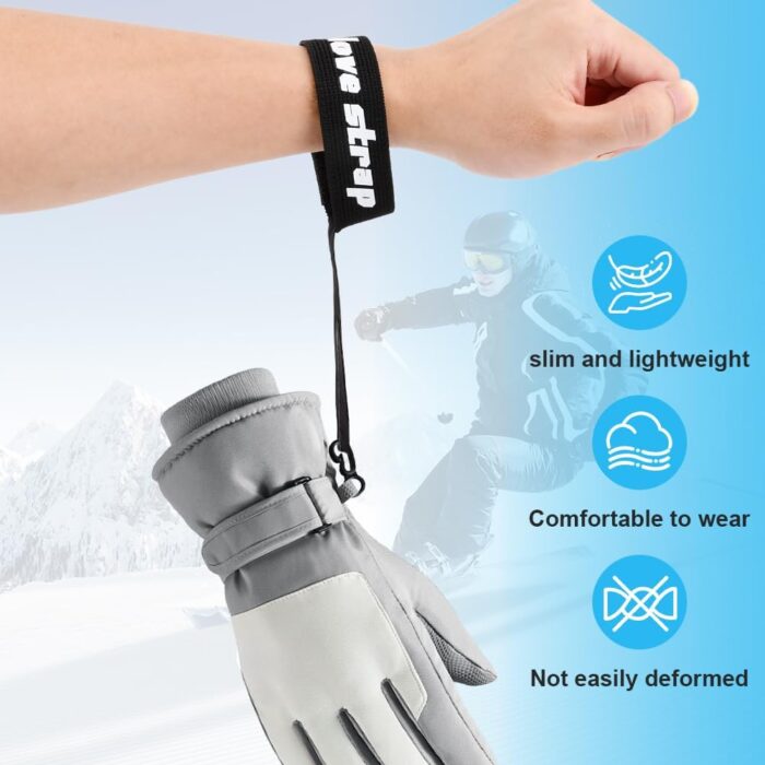 4pcs Sport Glove Safety Strap, Ski Gloves Elastic Wrist Leash Handcuffs for Hanging Glove, Mountaineering Ski Accessories Wristbands Ideal for Skiing and Outdoor Activities - Image 4