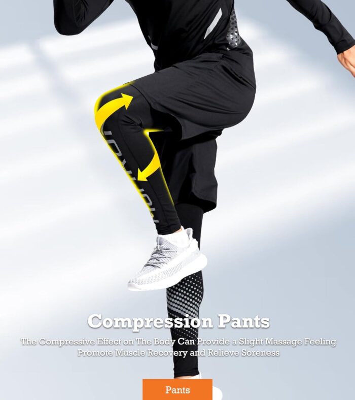 BOOMCOOL 5PCS Workout Sets incluir Compression Shirt Pants Hoodie Jacket for Men outdoor sports running indoor fitness - Image 4