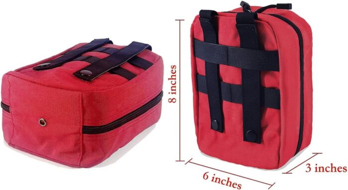 EMT Pouch MOLLE Ifak Pouch Tactical MOLLE Medical First Aid Kit Utility Pouch Carlebben (with Medical Supplies Red) - Image 5