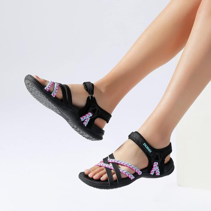 UBFEN Womens Hiking Sandals Sport Sandals Straps with Adjustable Hooks Arch Support Beach Vacation Casual Camping - Image 5