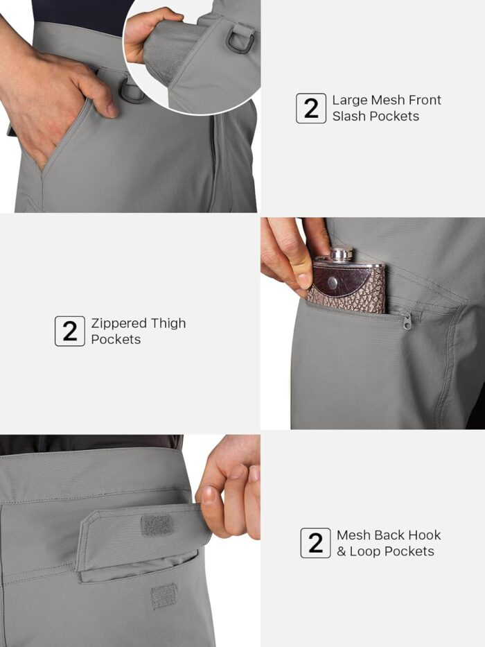 FREE SOLDIER Men's Cargo Hiking Shorts with Belt Lightweight Quick Dry Tactical Shorts with Pockets for Casual Work Golf - Image 5