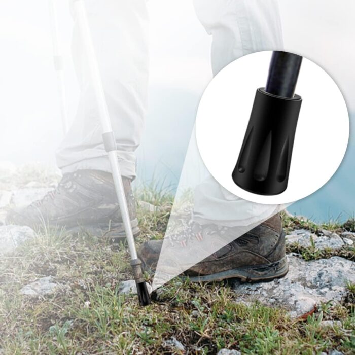 8Pcs Trekking Pole Tips Replacement Protectors, Rubber Feet for Hiking Pole Tips Rubber Tips for Walking Sticks Tips Accessories, Fits Most Standard Walking Sticks Shock Absorbing(11mm Hole Diameter) - Image 6