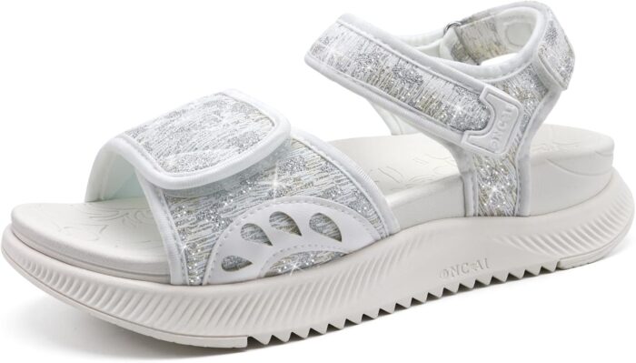 ONCAI Walking Sandals Women,Arch Support Hiking Sandals with Orthotic Outdoor Footbed for Plantar Fasciitis,Water Athletic Platform Sandalias Mujer with 3 Adjustable Strap (US Size 6-12)