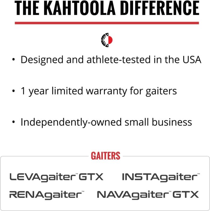 Kahtoola INSTAgaiter Mid Gaiters for Hiking, Trail Running, Mountaineering, Hunting, Rocky Terrain, Mud, Snow & Ice - Image 6