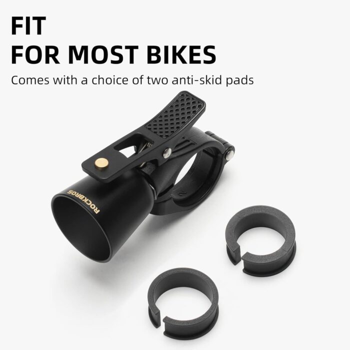 ROCKBROS Bike Bell Classic Bicycle Bell Mountain Bike Bells for Adults with Loud Sound and Fit for 0.87-1.25in/22.2-31.8mm Bicycle Handlebars - Image 3