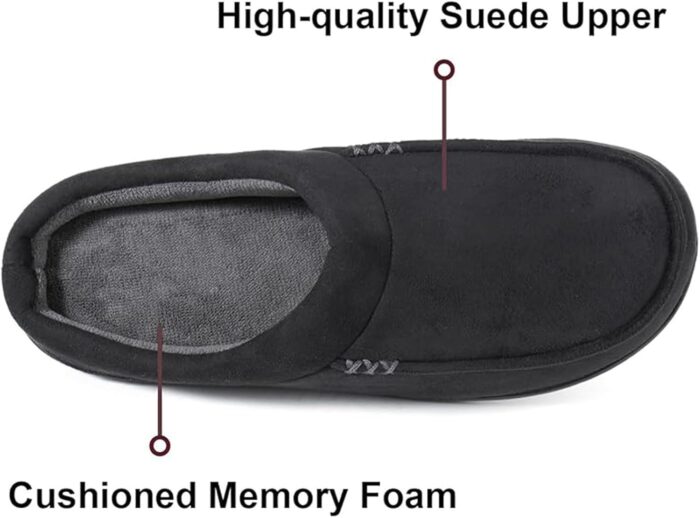 ULTRAIDEAS Men's Nealon Moccasin Clog Slipper, Slip on Indoor/Outdoor House Shoes - Image 3