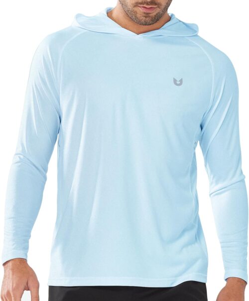 NORTHYARD Men's UPF 50+ Hoodie Shirts Long Sleeve Sun Protection Fishing Swim Lightweight UV SPF Running Rash Guard Quick Dry