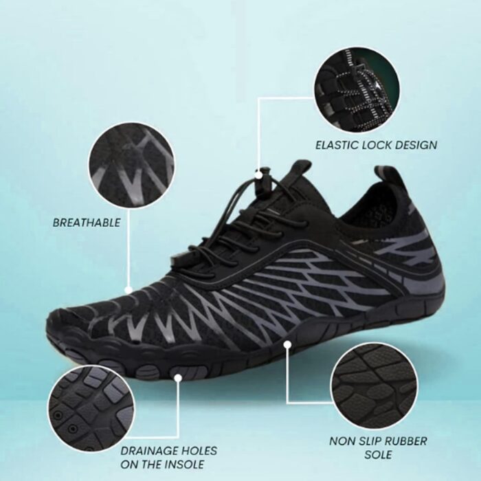 Hike Barefoot Shoes Womens Mens Footwear for Walking,Barefoot Shoe with Wide Toe Box,Healthy & Non-Slip,Breathable Barefoot Vitality Water Shoes for Women,Beach Pool Swim Shoe for Men (Unisex) - Image 4