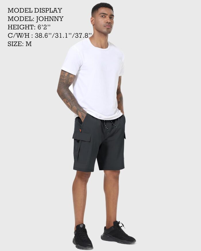 Men's Cargo Shorts Quick Dry Lightweight Stretch Hiking Shorts for Men with 5 Pockets No Lining - Image 2