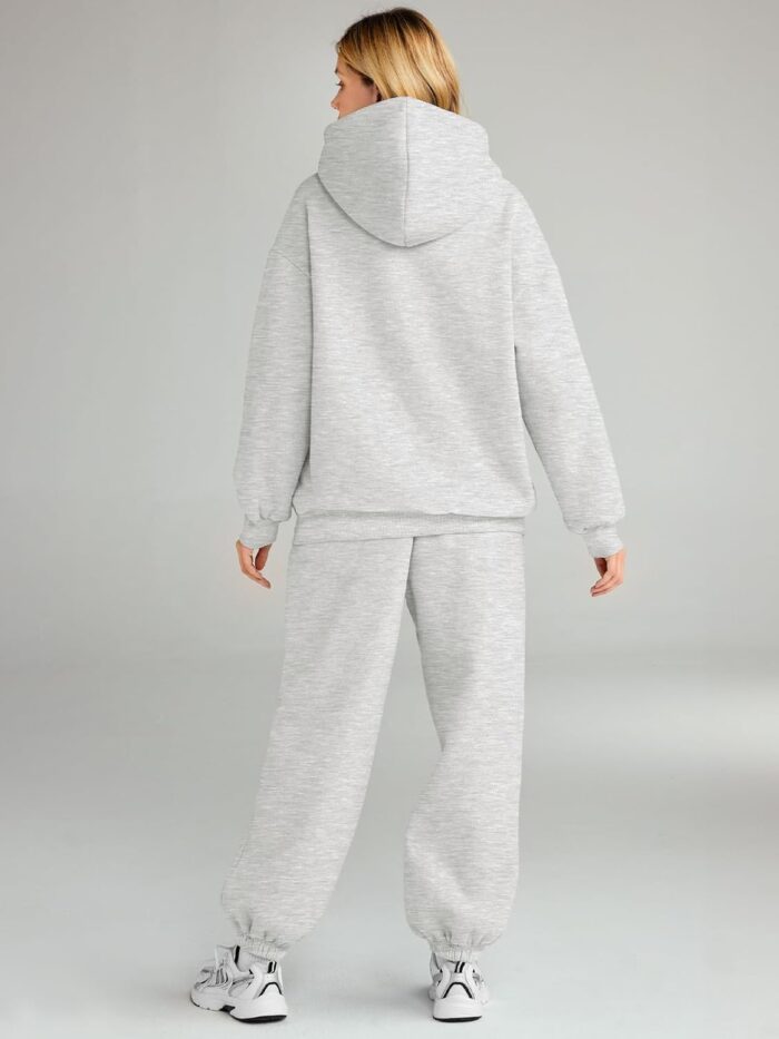 AUTOMET Womens 2 Piece Outfits Lounge Hoodie Sweatsuit Sets Oversized Sweatshirt Baggy Fall Fashion Sweatpants with Pockets - Image 3