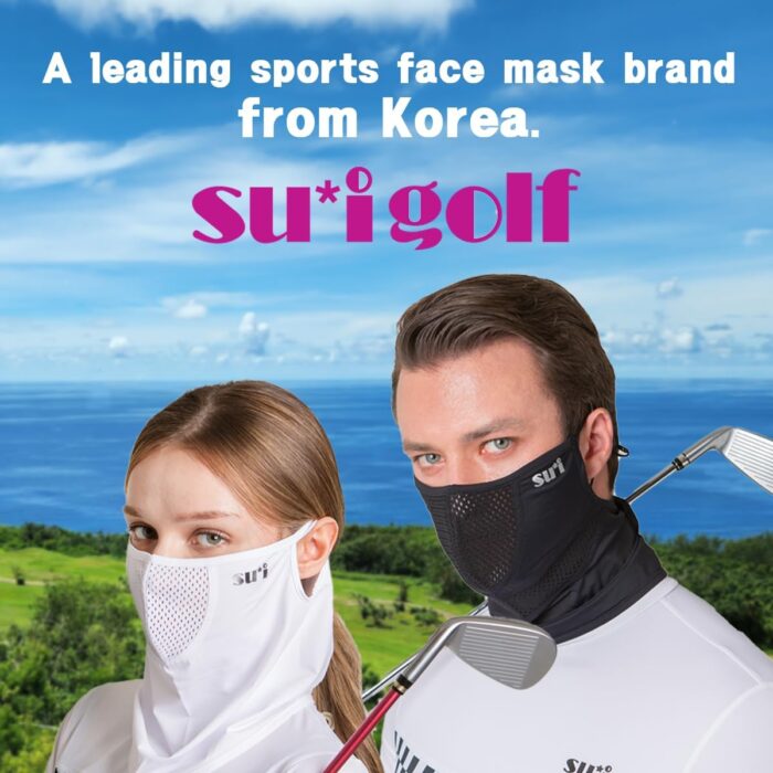 KOREA (Type E) UV Sun Protection Balaclava Half Face Mask - For Golf, Hiking, Running, Cycling & Outdoor Sports - Image 2