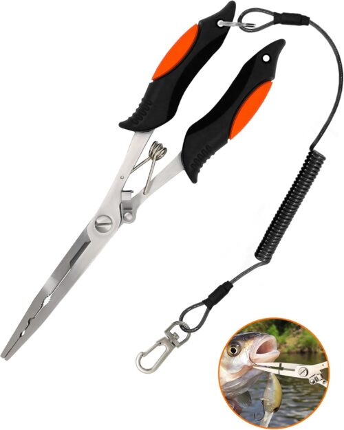 Fishing Gear Fishing Plier for Saltwater/Freshwater Stainless Steel Fishing Tool Kit for Men/Angler/Fisherman/Dad/Grandpa