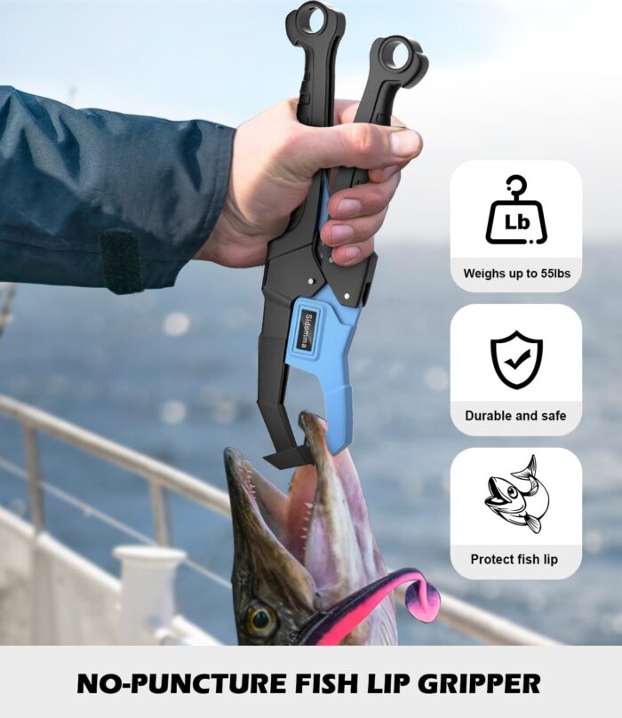Pro Fishing Gear and Equipment Tools Accessories Kit with Fishing Pliers Fillet Knife Scissors Fish Lip Gripper Fish Ruler Fishing Gifts for Men Saltwater Fishing Fly Fishing Ice Fishing - Image 5