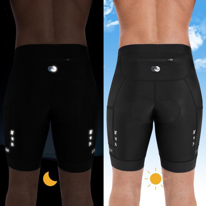 X-TIGER Bike Shorts for Men Padded Anti-Slip Leg Cycling Shorts with Zipper Pockets Mountain Bicycle Riding Road Biking - Image 5