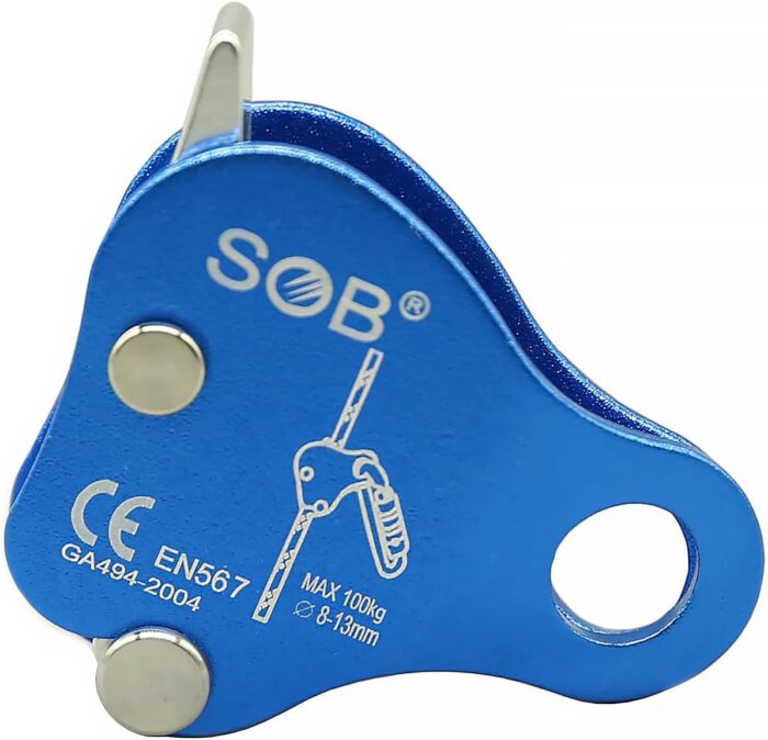 Climbing Fall Protection Belay Device with Ascender - Aluminum Magnesium Alloy Rope Grab Clamp for Rock Climbing, Mountaineering, Arborist, Rescue & Aerial Work - Image 5