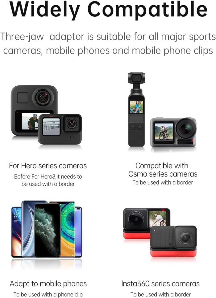 Helmet Chin Mount, Motorcycle Dirt Bike Bicycle Strap Holder Clamp Quick Release Mounts Accessories for GoPro Max Hero 13 Hero 12 11 10 9 8 7 6 5 Insta360 X3 GO3 Ace Pro DJI Action 3 4 Osmo Pocket 3 - Image 4