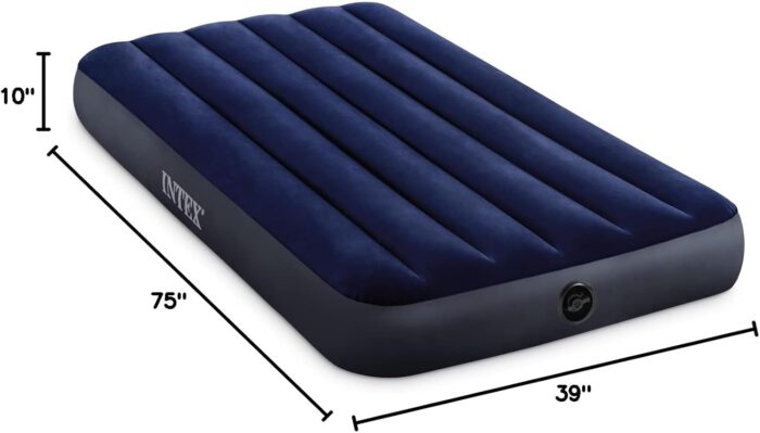 Intex 64757E Dura-Beam Standard Downy Air Mattress: Fiber-Tech - Twin Size - 10in Bed Height - 300lb Weight Capacity - Pump Sold Separately - Image 8