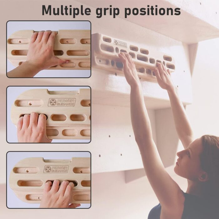 POWER GUIDANCE Rock Climbing Hangboard Wooden Hand Grip Strengthener Forearm Exerciser for Climbers Athletes - Image 6