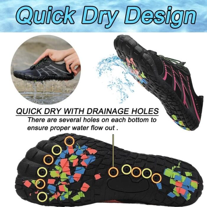 LIZRHA Water Shoes for Men and Women Quick Dry Aqua Swim Barefoot Shoes for Outdoor Fishing Beach Pool Boat Surfing Walking Water Park and Yoqa Activities - Image 4