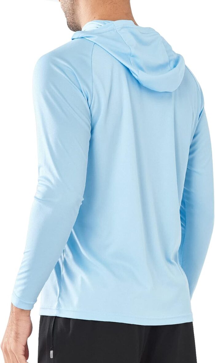 NORTHYARD Men's UPF 50+ Hoodie Shirts Long Sleeve Sun Protection Fishing Swim Lightweight UV SPF Running Rash Guard Quick Dry - Image 3