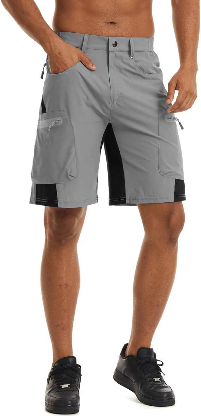 CRYSULLY Men's Hiking Cargo Shorts Outdoor Summer Lightweight Quick Dry Casual Shorts with 5 Pocket - Image 2