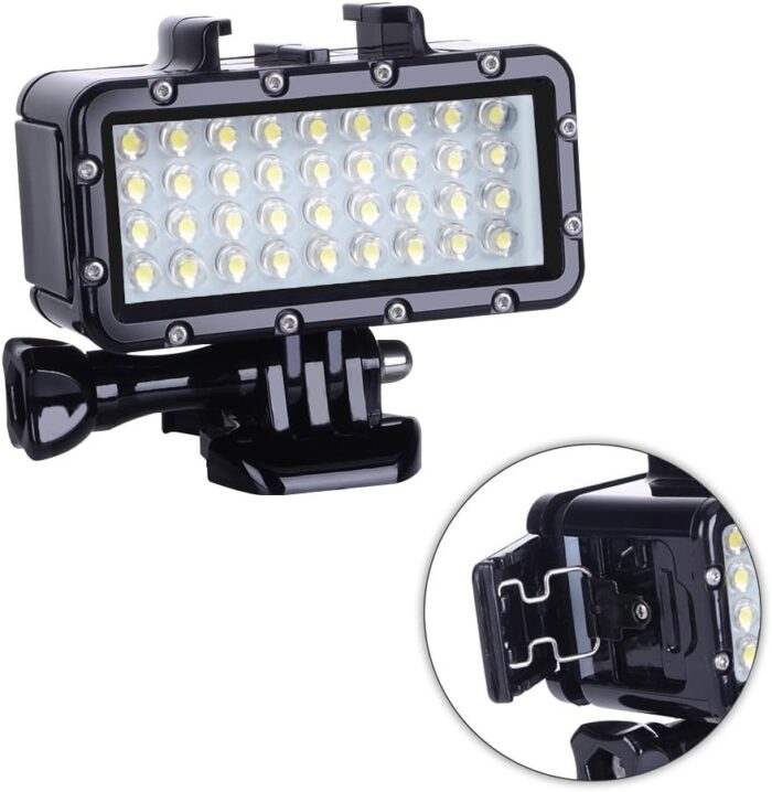 Suptig Diving Light High Power Dimmable Waterproof LED Video Light Fill Night Light Diving Underwater Light Waterproof 147ft for Gopro Hero 13/Hero 12/11/10/9/8/7/6/5/5S/4/3+ More Action Cam - Image 5