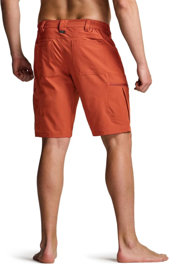 CQR Men's Quick Dry Stretch Hiking Cargo Shorts, Lightweight Water Resistant Tactical Casual, Golf & Outdoor with Pockets - Image 2