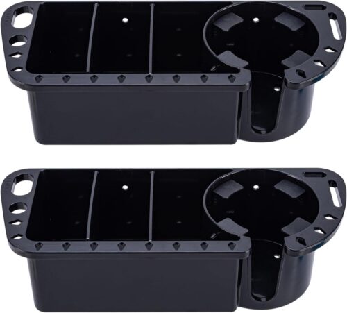 Boat Cup Holder, Boat Caddy Organizer, Multifunctional Boat Storage Organizer for Boat, Kayak, Pontoon, Bass Boat, Jon Boat - Fishing Tool Holder, Boat Fishing Accessories
