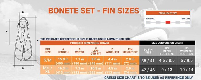 Cressi Adult Snorkeling Set (Mask, Snorkel, Adjustable Fins) Ideal for Travel - Lightweight Colorful Equipment | Bonete Set - Image 9