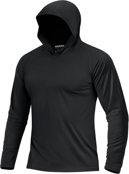 Boladeci Men's UPF 50+ Sun Protection Lightweight Hoodie Shirts Long Sleeve Fishing Shirts SPF UV Hiking Swim