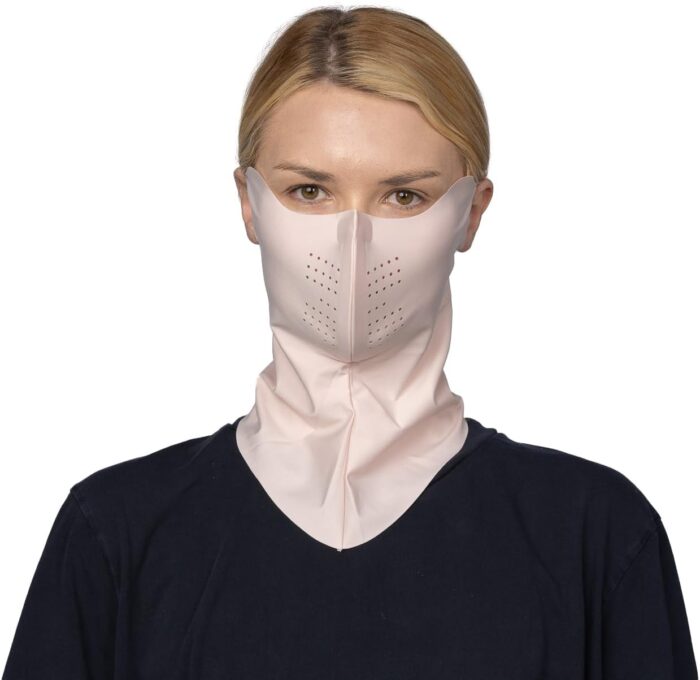 Korea Cooling UPF 50+ UV Sun Protection Face Mask with Neck Coverage – Breathable for Golf, Hiking, Fishing & Outdoors