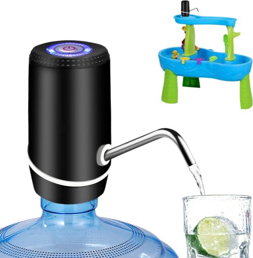 Water Dispenser for 5 Gallon Bottle, Electric Water Pump for 5 Gallon Jug with Switch and USB Charging, Portable Automatic Water Jug Dispenser for Camping, Travel, Home, Kitchen, Office