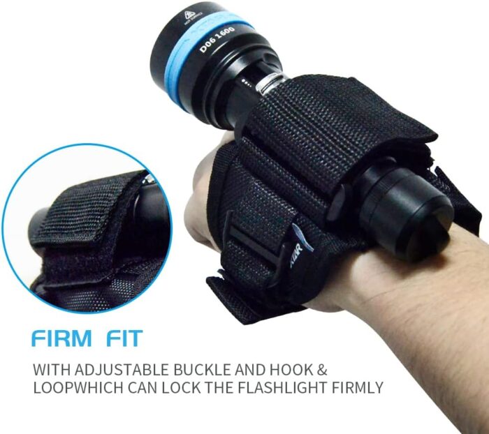 XTAR Goodman Style Glove Hand-Free Torch Holder Soft Hand Mount for Scuba Dive Lights Led Flashlight Universal Adjustable Wrist Strap Diving Accessory - Image 3