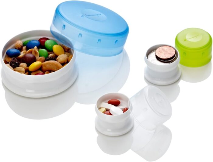 humangear GoTubb | Hard Container | Easy Open | Food-Safe Material, Clear/Green/Blue, Small - Image 9