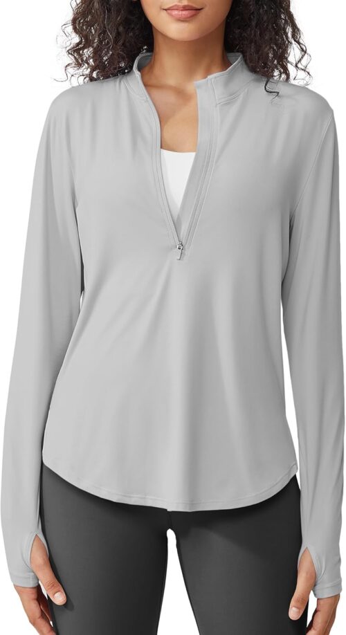 G4Free Womens UPF 50+ Sun Shirts Lightweight Quick Dry Long Sleeve Workout Tops Lightweight Running Pullover