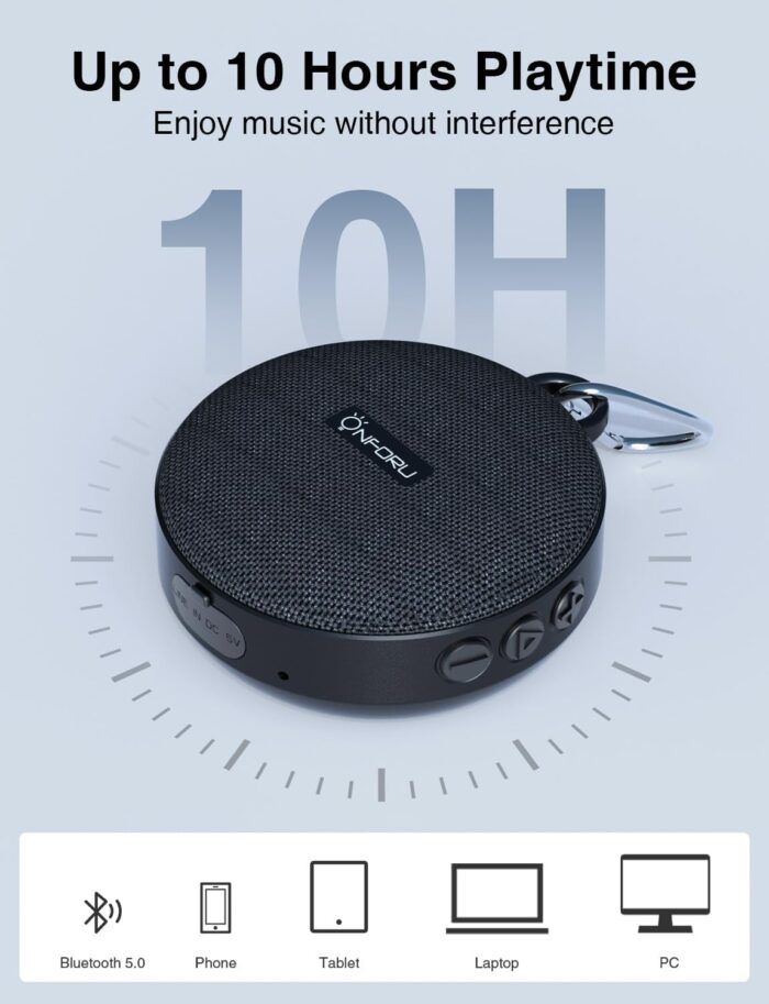 Onforu Portable Bluetooth Speaker for Bike, IP65 Waterproof Mini Outdoor Shower Travel Speakers, Bike Accessories Wireless Bicycle Speaker with Loud Sound for Riding, Ideal Gift - Image 8