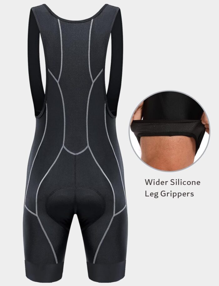 Przewalski Men’s 3D Padded Cycling Bike Bib Shorts, Bicycle Biking Bib Shorts - Image 2