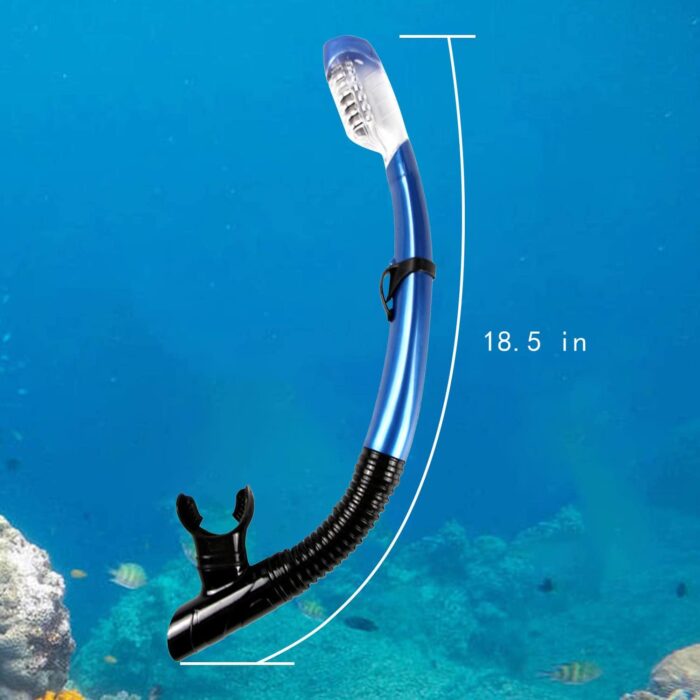 Dry Snorkel Easy Breath Diving Snorkel for Snorkeling Scuba Diving Swimming with Top Dry Valve and Food Grade Silicone Mouthpiece for Adult Youth - Image 6
