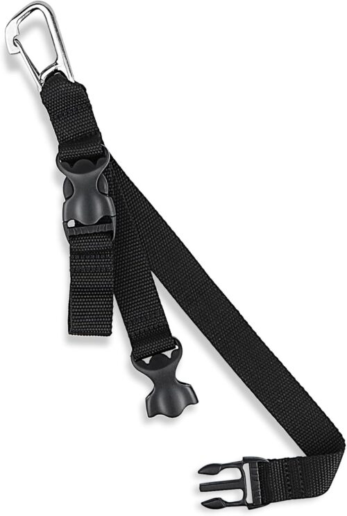 Scuba Fin & Mask Holder, Diving BC Fins Keeper and Mask Clip with Two Quick-release Loop Lanyard Webbing Strap