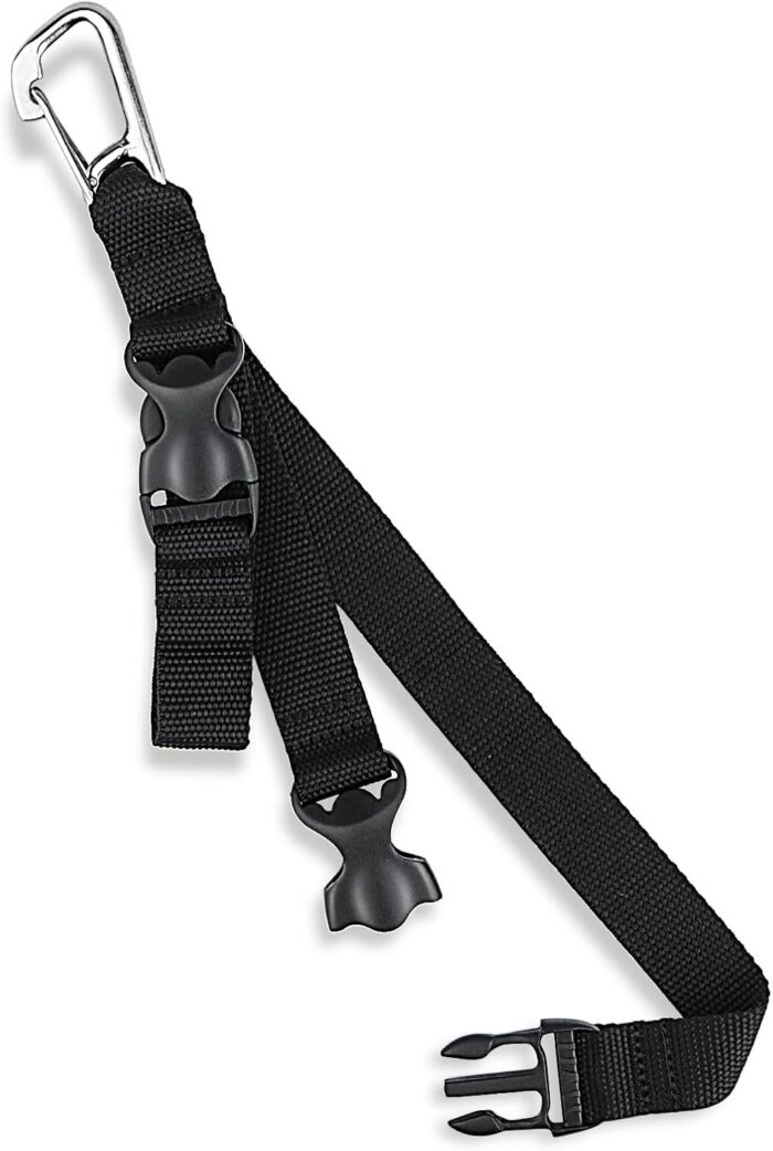 Scuba Fin & Mask Holder, Diving BC Fins Keeper and Mask Clip with Two Quick-release Loop Lanyard Webbing Strap