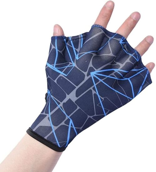 Nylon Swimming Gloves Aquatic Swimming Webbed Gloves Water Training Hand Webbed Hands Webbed Flippers Swim Gear Gloves Fit Aquatic Training Swim Costume Dive Hand Equipment