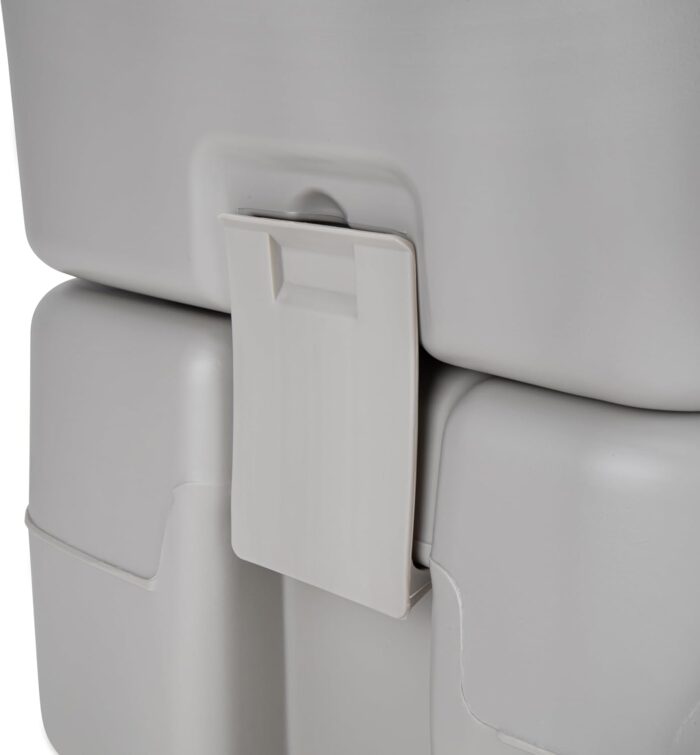 Camco 5.3-Gallon Portable Toilet - Features Detachable Holding Tank w/Sealing Slide Valve & Bellow-Type Flush - Easy Transport w/Compact Lightweight Design & Carry Handle - Gray (41541) - Image 7